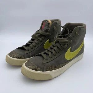 Nike Blazer Mid '77 Sneaker CZ0462-200 Olive Snakeskin Women's Shoe Size 9 - Picture 1 of 8