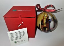 PALLA DI NATALE BNL 2017 SFERA VETRO OPALINO DECORATO Diametro 10 cm circa