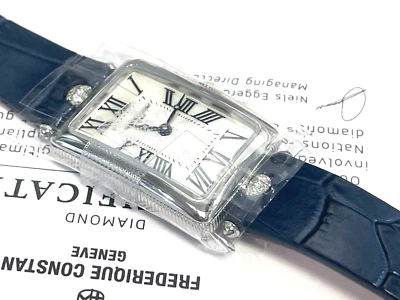 BNIB FREDERIQUE CONSTANT Classic Carre Diamond Bezel Womens Wrist Watch Automati - Image 1 of 4