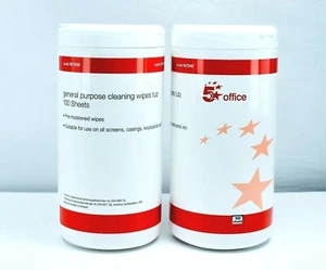 5 Star General Purpose Cleaning Wipes /Screen Wipes 907840 (100 wipes) 2X - Picture 1 of 1