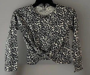 Nordstrom Blouse Girls Cheetah Shirt Size Medium 8/10 - Picture 1 of 4