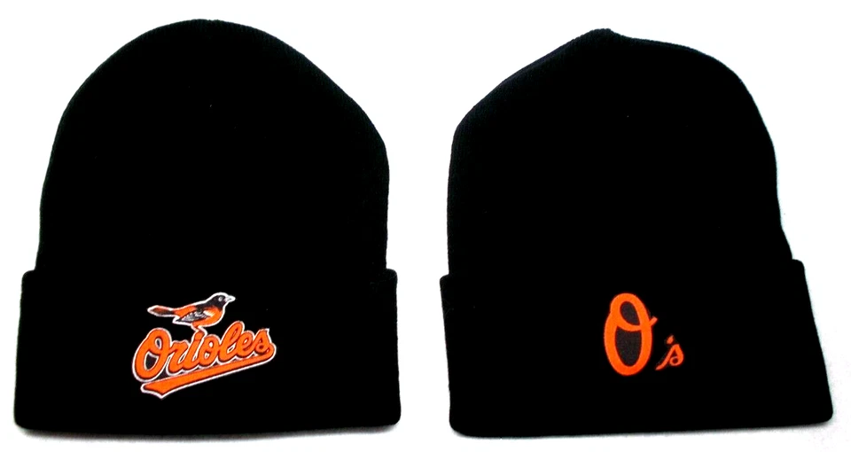 2 PARA 10.95! Baltimore Orioles logotipos planos en 2 gorras gorras negras. Ver detalles Foto 1 de 1