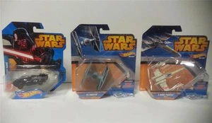 3 Set Collectible Hot Wheels Star Wars Starship X-Wing TIE fighter Darth Vader - Picture 1 of 1