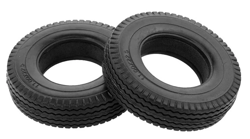 All Terrain Rubber 85mm Tire (2) for Tamiya 1/14 Tractor Truck W=21mm - Image 1 of 1