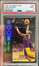 1996-97 Stadium Club Kobe Bryant Rookies Insert Basketball Card #R9 PSA 9 RC