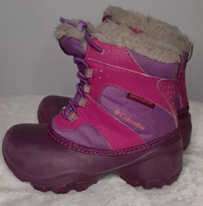 Columbia Youth Rope Tow III Waterproof Boots Girls Sz 11 Pink/Purple Omni grip - Picture 1 of 11