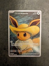 Eevee with Straw Hat - Custom Fan Card