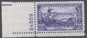 US. 1003. 3c. George Washington. Battle of Brooklyn, 175th ANNIV. Pl#. MNH. 1951 - Picture 1 of 1