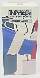 Servidor térmico 1989 de colección Crown Corning Thermique 1 cuarto Tailgater blanco - Imagen 1 de 6