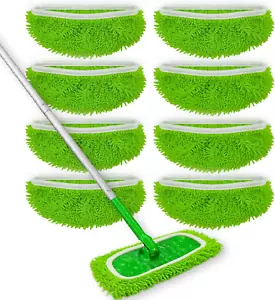 Reusable Microfiber Mop Pads for Swiffer Sweeper Wet & Dry Cleaning Cloths - Picture 1 of 11