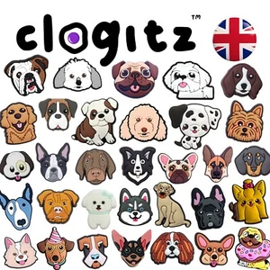 Dog & Cat 🐶🐾🐱 Shoe Charms for Crocs Pug Collie Boxer CLOGITZ UK 🇬🇧 - Picture 1 of 67