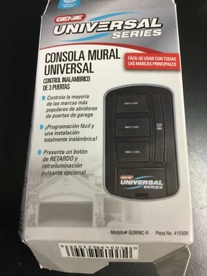 Genie Universal Wireless 3-Door Garage Wall key Console 41550R GUWWC-R 3096OB