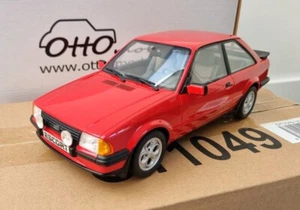 Miniature neuve Ford Escort XR3i MK3 Sunburst red 1985 1/18 Ottomobile Otto - Imagen 1 de 1