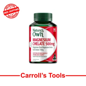 Nature's Own Magnesium Chelate 500mg Capsules 180 Relieves Muscle Cramps - Picture 1 of 3