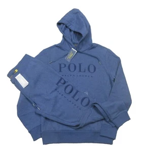 Polo Ralph Lauren Men's Blue Logo Graphic Print Hoodie & Jogger Pant 2 Piece Set - Picture 1 of 8