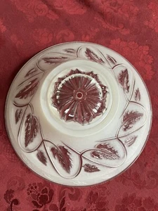 1950s Glass Ceiling Light Cover Shade Frosted & Thick Antique Vintage - Picture 1 of 11