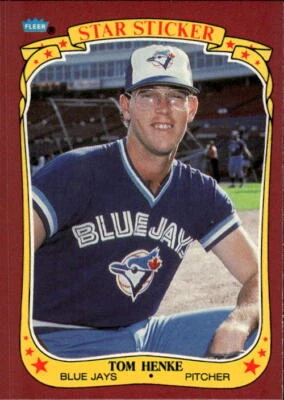 1986 Fleer Star Stickers Tom Henke #54 Toronto Blue Jays - Image 1 of 2