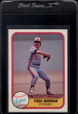 1981 Fleer Fred Norman Baseball Card #158 CS1 Free Shipping #1 - Image 1 of 2