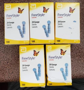 500 Freesyle Lancets (5 boxes of 100) Expiration 2025 or later - Picture 1 of 1