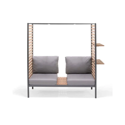 Webavita Balkonlounge Zweisitzer mit Seitenwänden Anthrazit  (B-Ware) - Bild 1 von 3