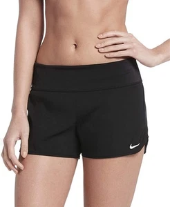 Nike Women's Standard Solid Element Swim Boardshort Black Size M - Picture 1 of 5
