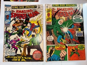 AMAZING SPIDER-MAN KING-SIZE SPECIAL #6 #7 MARVEL 1969 SINISTER SIX + KIRBY - Picture 1 of 5