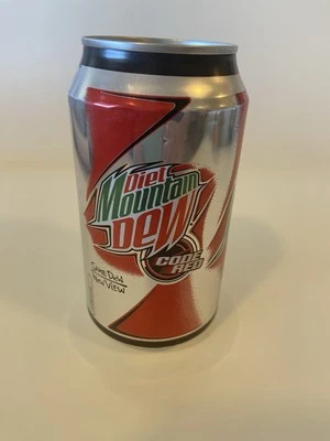 12 oz Diet Mtn Dew (Código Vermelho BLACK TOP) Fundo Vazio Aberto - Imagem 1 de 4