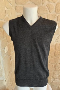 Pull gris sans manche neuf taille M col V Bande Originale (mer) - Picture 1 of 5