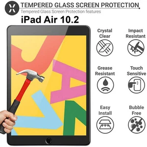 Full 9H Tempered Glass for Apple iPad 10.2 Inch 7th Gen 2019 Screen Protector - Picture 1 of 2