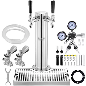 VEVOR Doppelhahn-Kegerator-Turm-Kit Kegerator-Bierturm A-System-Fasskupplung - Bild 1 von 12