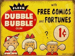"Letrero de metal goma burbuja Fleer Dubble 9"" x 12" - Imagen 1 de 1
