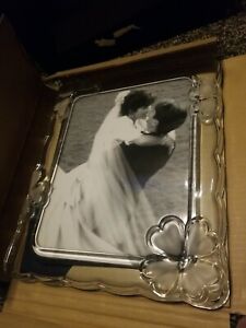 NIB Vintage Mikasa Love’s Whisper Crystal Picture 8 x 10 Frame Wedding 