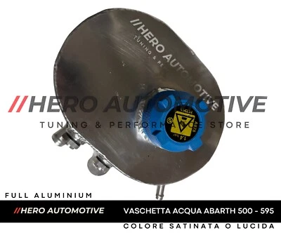 Fiat Abarth 595 500 Vaschetta acqua Radiatore ALLUMINIO Con Tappo E Livello - Immagine 1 di 4