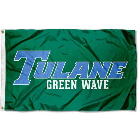 Tulane Green Wave Tulane Blue Flag Large 3x5 Cover