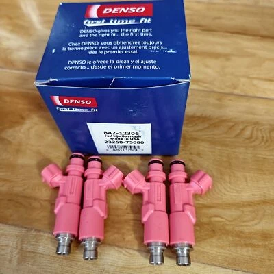 4X DENSO Fuel Injectors For 99-04 Toyota 4Runner Tacoma 2.4L 2.7L L4 23250-75080 Foto 1 de 4