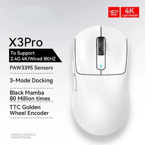 X3 Gaming Mouse Wireless Bluetooth Tri-Mode Connection, Macro Mouse Gaming New - Picture 1 of 31