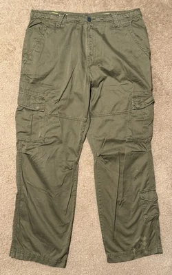 Air Jordan Military Elephant Print Cargo Pants Mens 36 Olive Green Wide Leg - Image 1 of 4