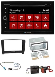 Blaupunkt MP3 DVD Bluetooth DAB 2DIN USB Autoradio für Audi TT 06-14 Aktivsystem - Bild 1 von 11