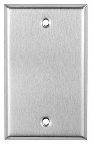 (1 pieza) *NUEVO* Placa de pared de acero inoxidable en blanco de 1 pandilla placa de pared de metal - Imagen 1 de 1