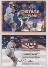 2021 Leaf Metal Draft State Pride Orange Crystals /3 Jordan Wicks #SP-JW2 Auto