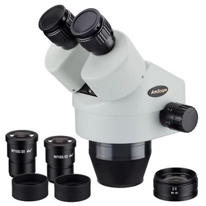 AmScope SM790B 7X-90X Binocular Zoom Power Stereo Microscope Head - Picture 1 of 3
