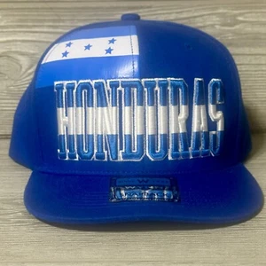 Wynn Headwear Cap Honduras Spellout 3D Hat Blue Flag Adjustable Mens - Picture 1 of 6