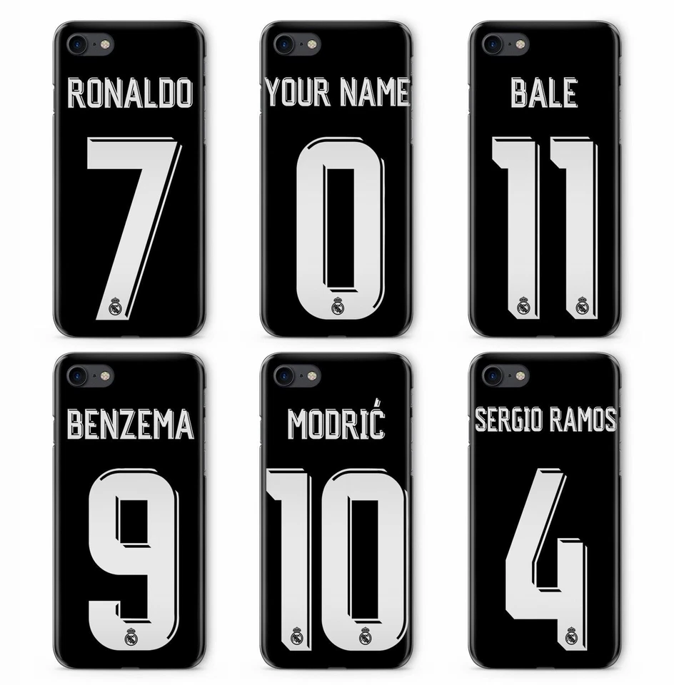 FUNDA PERSONALIZADA PERSONALIZADA NEGRA FÚTBOL REAL MEJOR TELÉFONO PARA APPLE IPHONE Foto 1 de 4