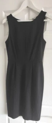 L K BENNET шерсти обтяжку Shift короткое черное платье UK8 - Изображение 1 из 4