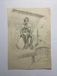 Antique Male Figure pencil Drawing Still Life Drawing Walter Richard Sickert - Picture 1 of 5
