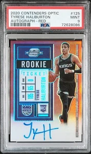 Tyrese Halliburton Auto 2020 Optic Contenders RC Rookie Ticket Red PSA 9 /149 - Imagen 1 de 2