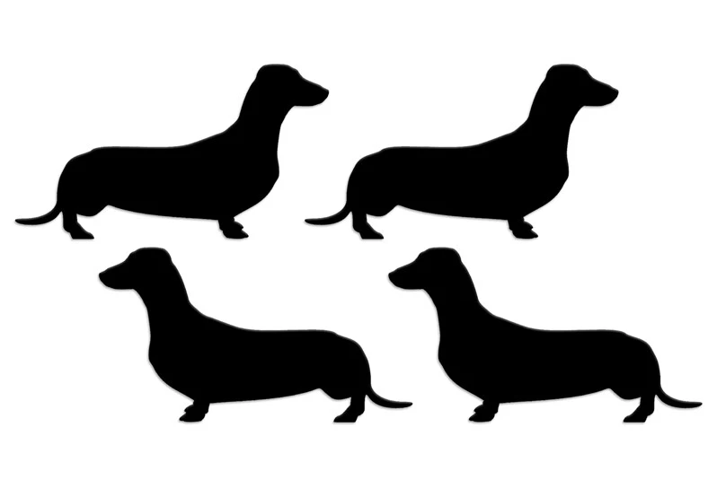 Recortes de silueta de perro Dachshund ~ formas de perro Doxie troqueladas ~ colores personalizados disponibles Foto 1 de 1