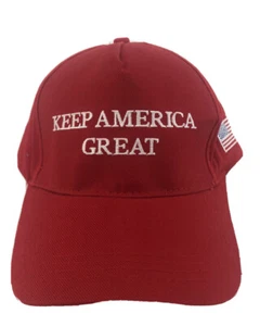 Keep America Great Strap back Hat Baseball Cap Red Hat OSFA Flag Patch USA - Picture 1 of 7