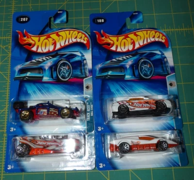 4X - 2004 Hot Wheels Track Aces - Hyundai Tiburon, Turbo Flame, Aeroflash, etc. - Image 1 of 4