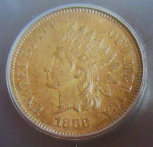 1866 Indian Head Cent. ICG MS63 RB. RARE Date! - Picture 1 of 4